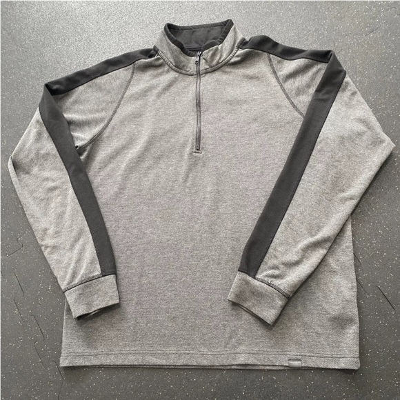 Hawke & Co Shirts Men's Large Grey 1/4 Zip Long Sleeve Pullover Golf Jacket - Picture 6 of 9